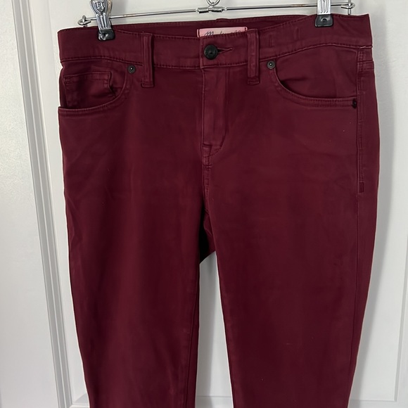 MADEWELL SKINNY SKINNY - SIZE 27- MAROON JEANS -VGUC - Picture 4 of 8
